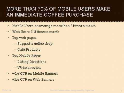 More than 70% of Mobile Users Make an immediate coffee purchase