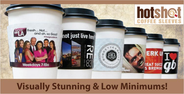 HotShot Coffee Sleeves - Visually Stunning and Low Minimums!